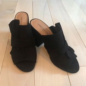 christian siriano black bow heels